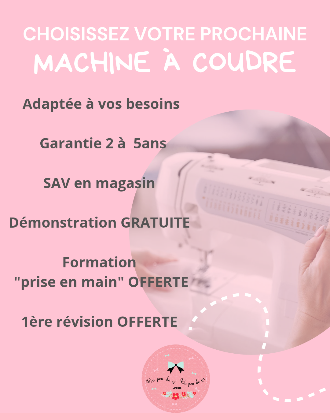 HD-9 avec kit Bonus (offre limitée)  La JANOME HD-9 est une machine portative de la gamme « professionnal » qui séduira toutes les couturières à la recherche de vitesse et de robustesse. Cette machine plateau réalise un point droit de très belle qualité, à haute vitesse jusqu'à 1600 points minute. Ce modèle possède un nouveau bloc tension pour tissus fins et matières épaisses. Son mécanisme de roulement à billes assure stabilité, souplesse et silence. Un équipement de qualité pour des coutures de qualité. Ce modèle est fabriqué dans l’usine JANOME Taïwan qui est régulièrement récompensée pour sa qualité de fabrication ainsi que sa gestion humaine des équipes.